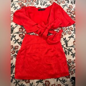 House of Harlow 1960 Vibrant Red Mini Dress
